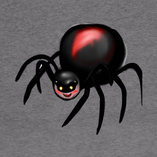 Cute Black Widow Spider Drawing by Play Zoo